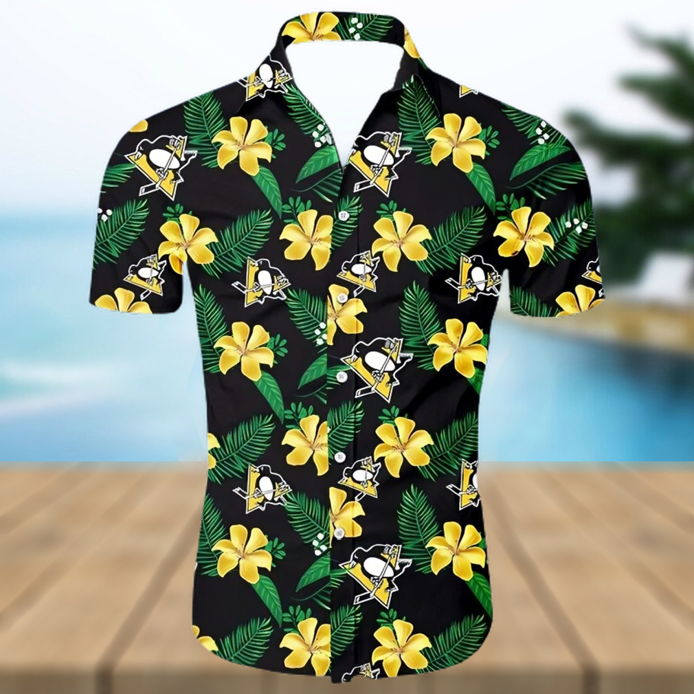 Pittsburgh Penguins NHL Hawaiian Shirt Tropical Flower - Limotees