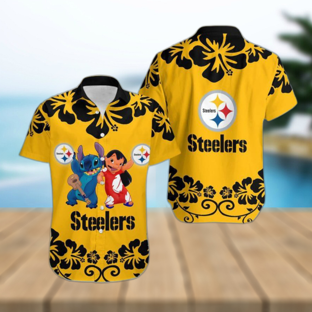 Pittsburgh Steelers Lilo And Stitch Hawaiian Shirt Holiday Gift For Christmas - Limotees