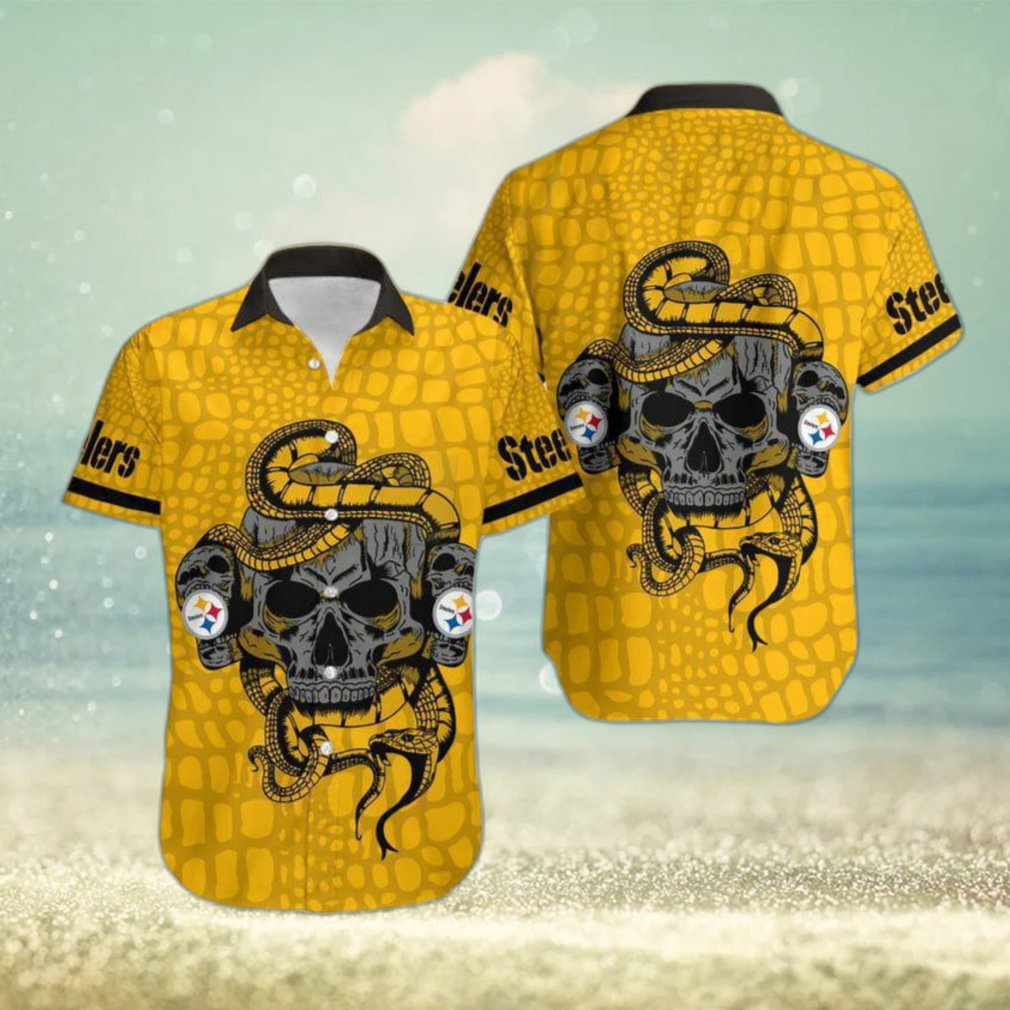 Pittsburgh Steelers Snake And Skull Octopus Hawaiian Shirt Gift For Halloween - Limotees