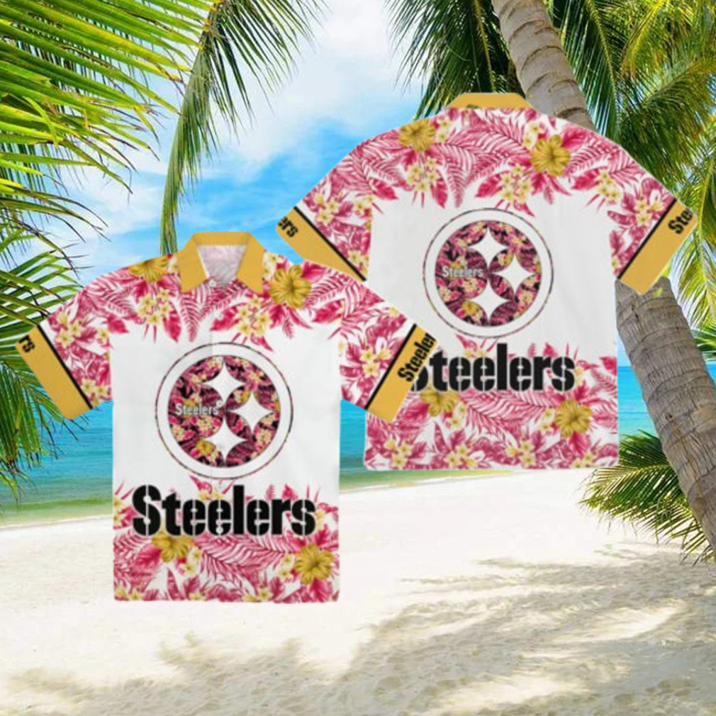 Pittsburgh Steelers Tropical Floral Hawaiian Shirt - Limotees