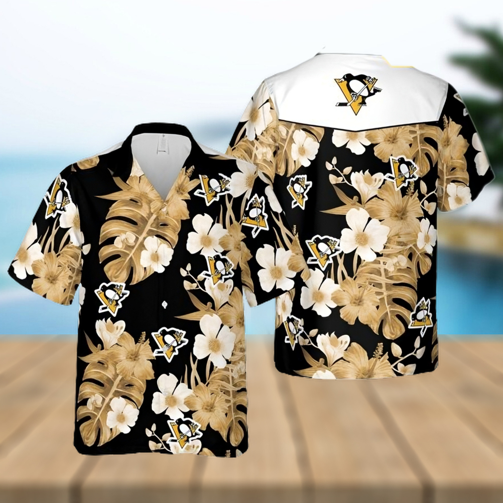 Pittsburgh penguins Nhl Pittsburgh Hawaii Floral Ice Hockey Unisex Shirt - Limotees