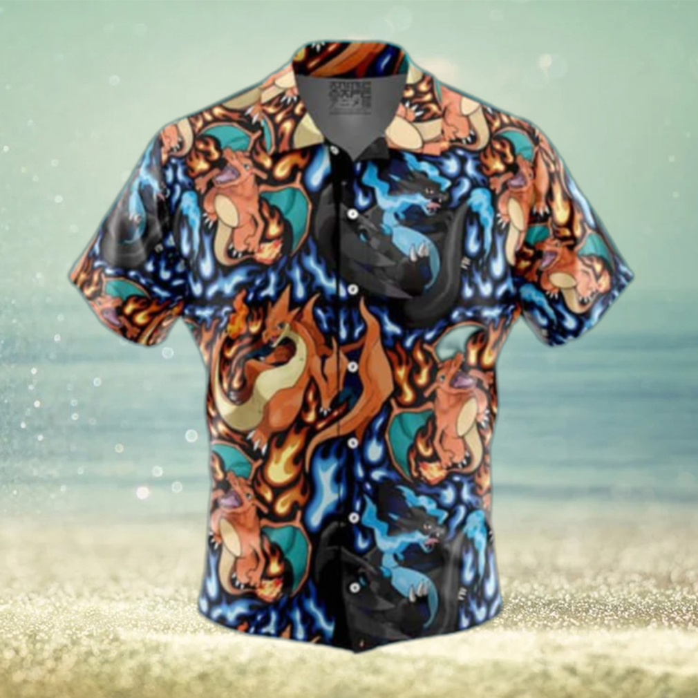 Pokemon Hawaiian Shirt Charizard Mega Evolution Beach Gift For Friend - Limotees