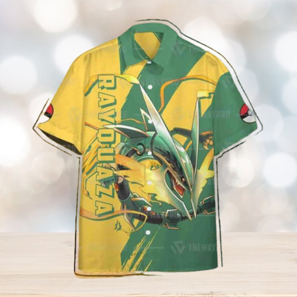 Pokemon Rayquaza Funny 3D Hawaiian Shirt - Limotees