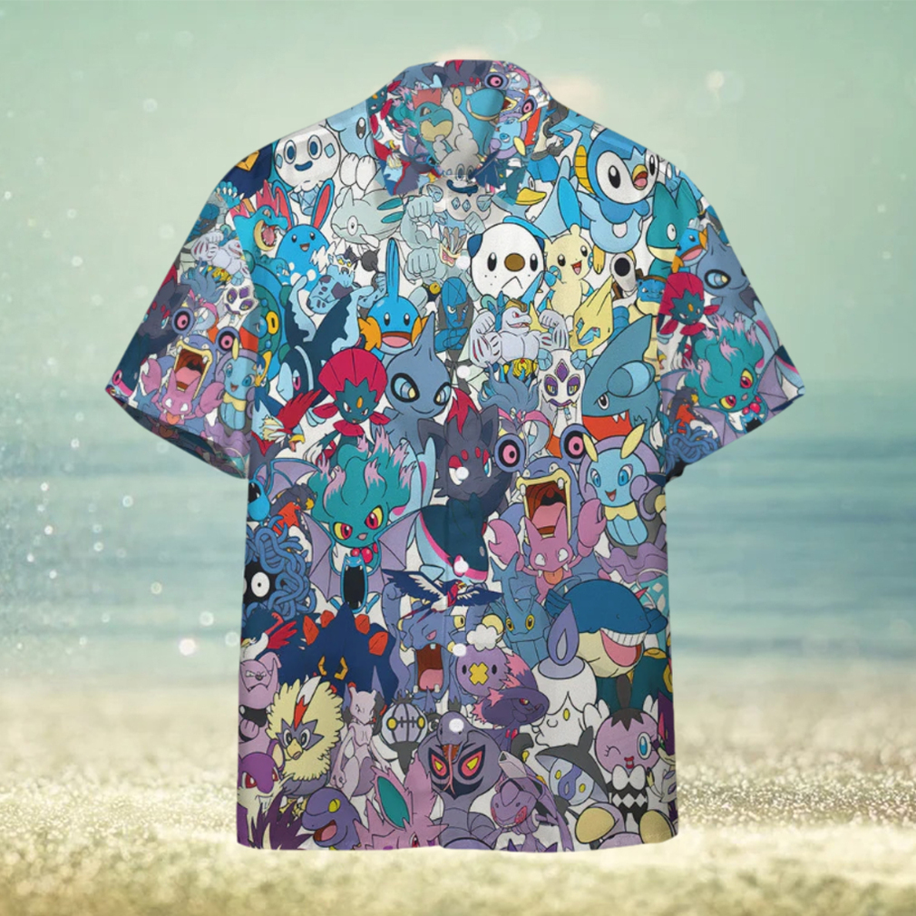 Pokemon Trendy Hawaiian Shirt All The Water Pokemon Hawaii Shirt Pokemon Aloha Shirt - Limotees