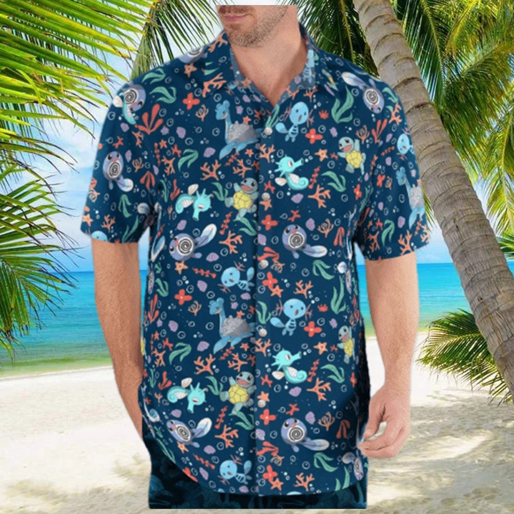 Pokemon Water Type Ocean Pattern Hawaiian Shirt - Limotees