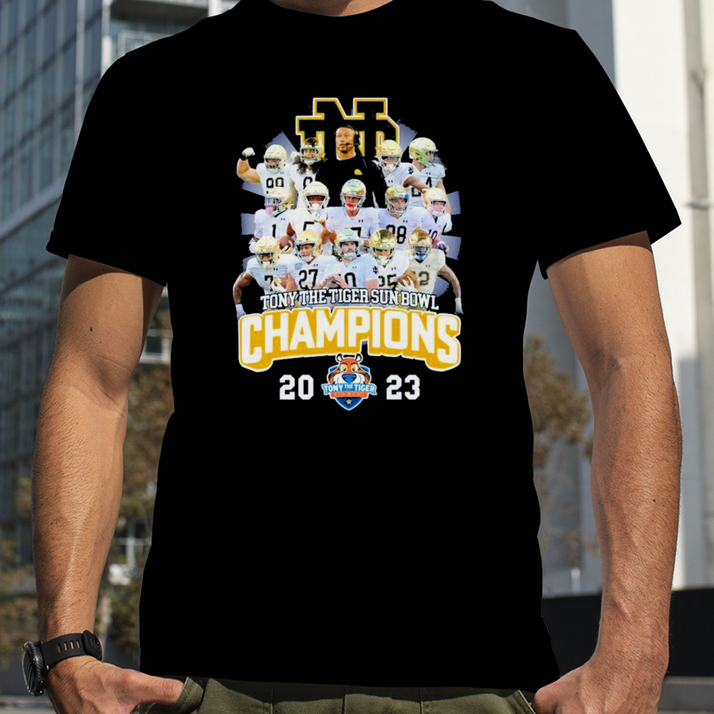 Tony the tiger sun bowl champions 2023 notre dame fighting irish shirt