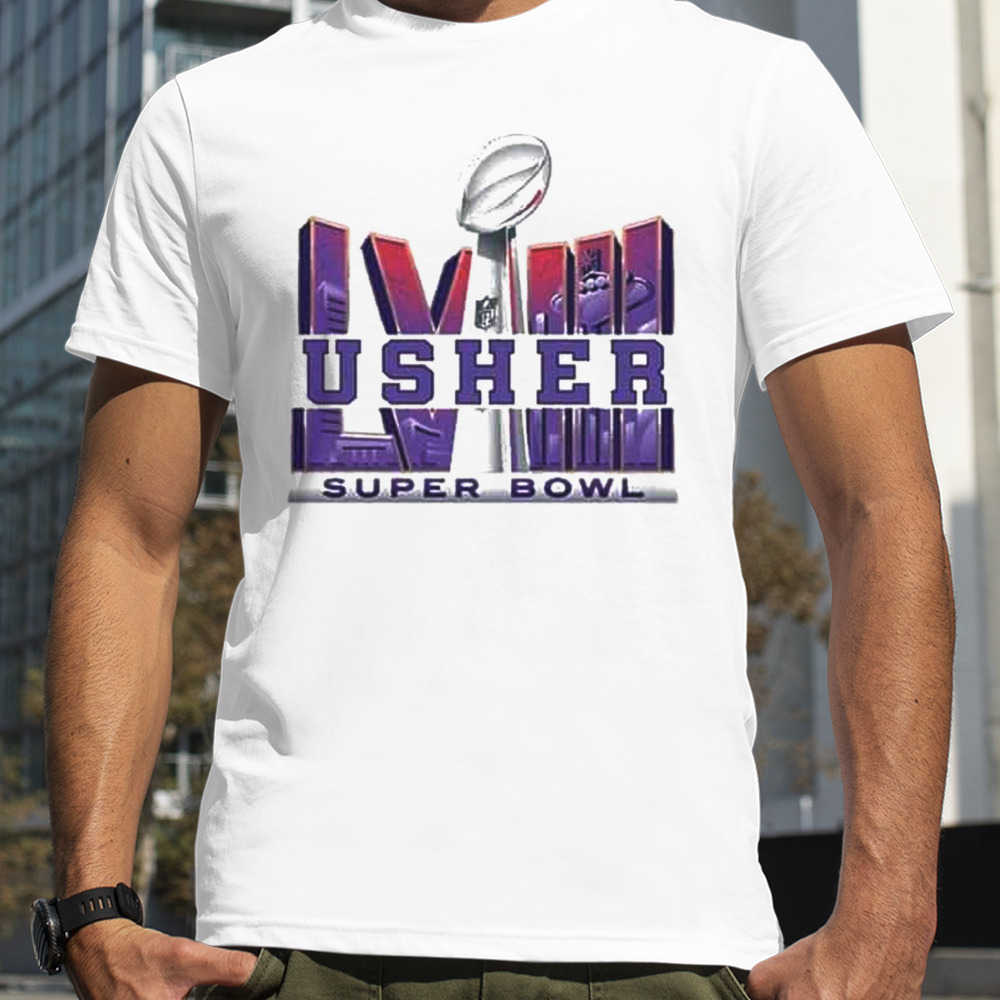 USHER Super Bowl LVIII Logo T-Shirt