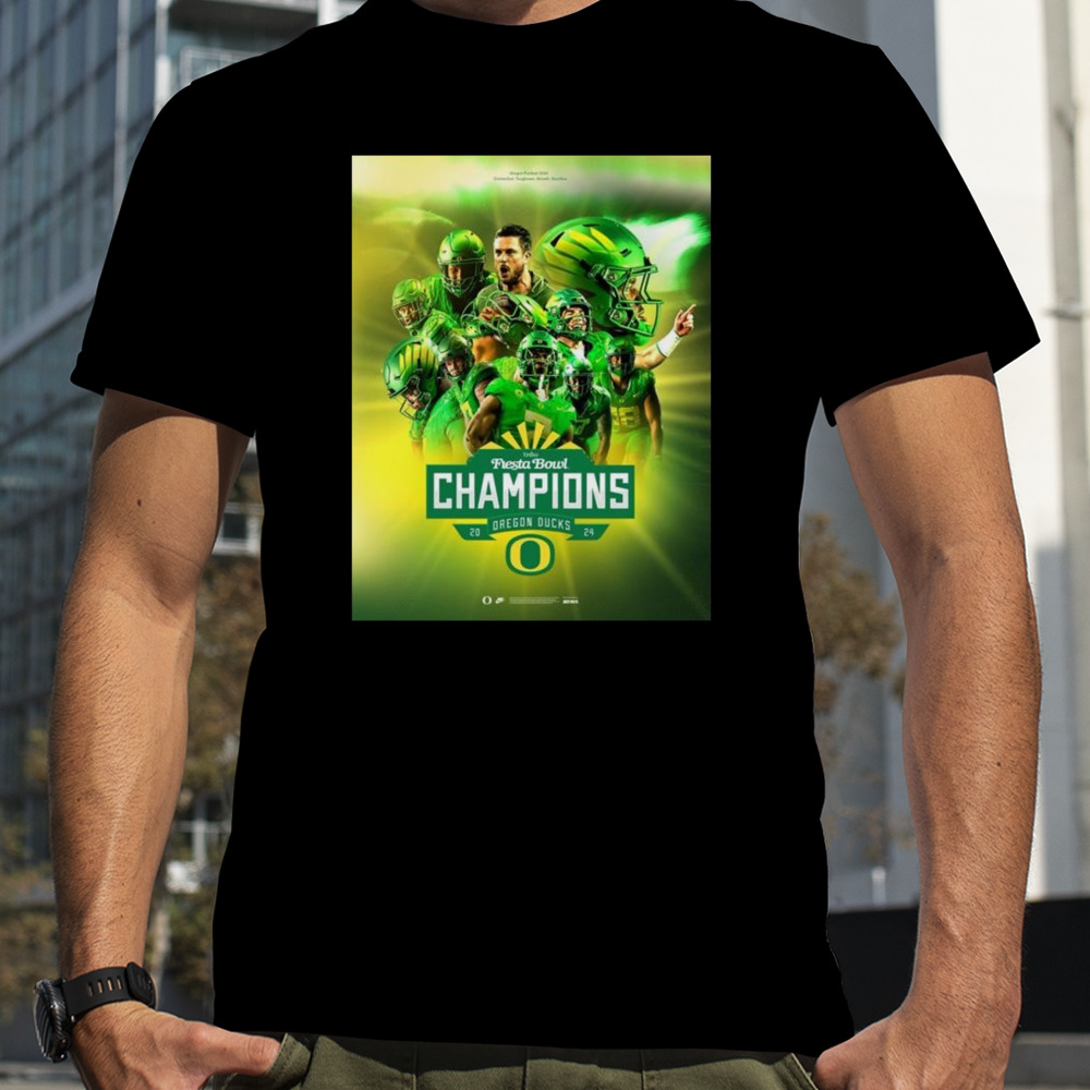 Congrats To Oregon Ducks Football Win The 2024 Vrbo Fiesta Bowl Champions NCAA College Football T-shirt