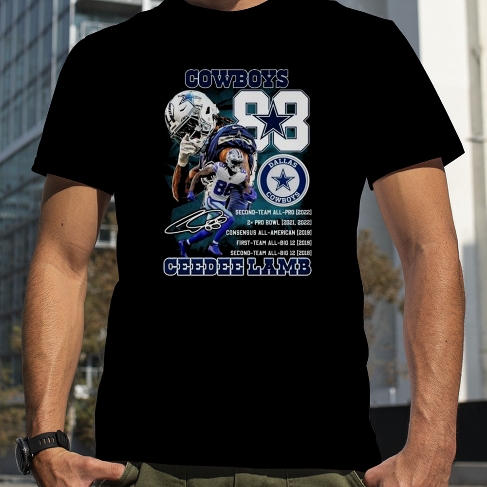 Dallas Cowboys Ceedee Lamb Second-Team All Pro 2022 2x Pro Bowl Signature Shirt