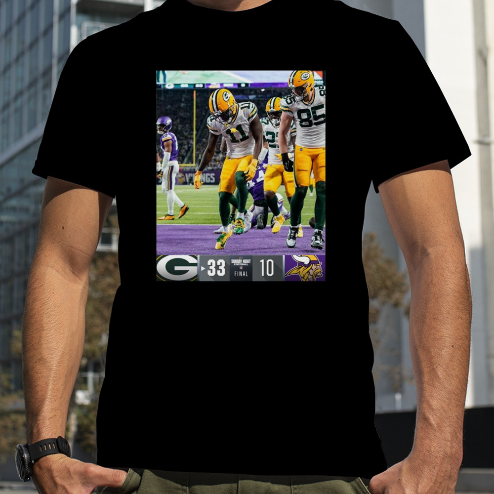 Green Bay Packers Win 33 10 Minnesota Vikings NFL 2024 Gameday Final Score Shirt