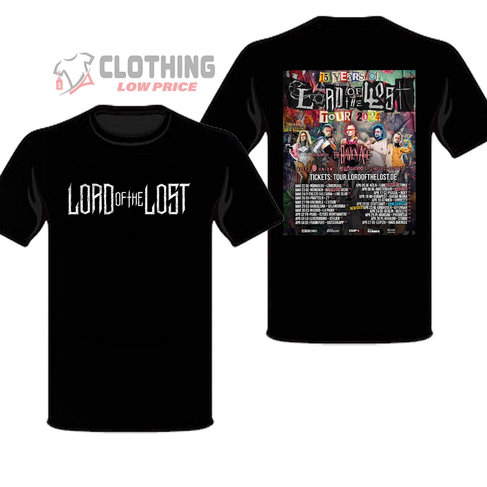 Lord Of The Lost Tour 2024 Shirt, Lord Of The Lost Tour Dates 2024 T-Shirt, Hoodie And Sweater