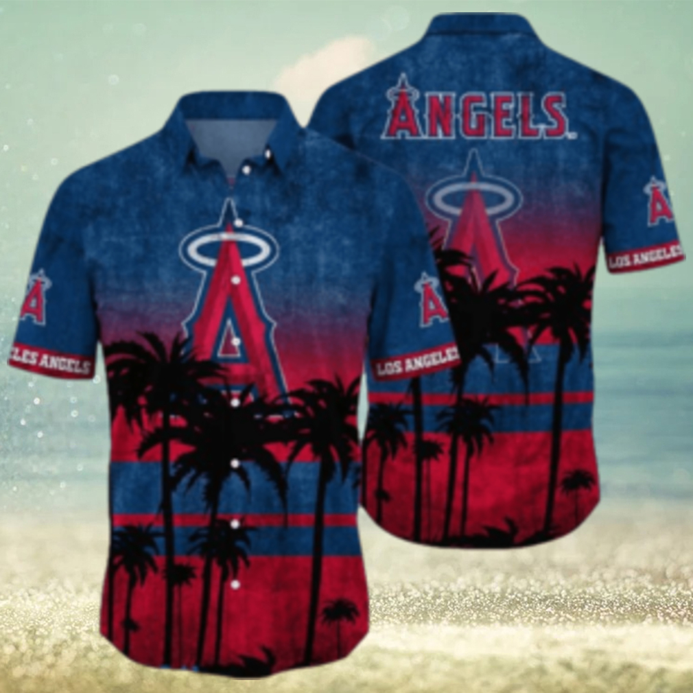 Los Angeles Angels MLB Logo Coconut Tropical Hawaiian Shirt Beach Gift For Fans - Limotees
