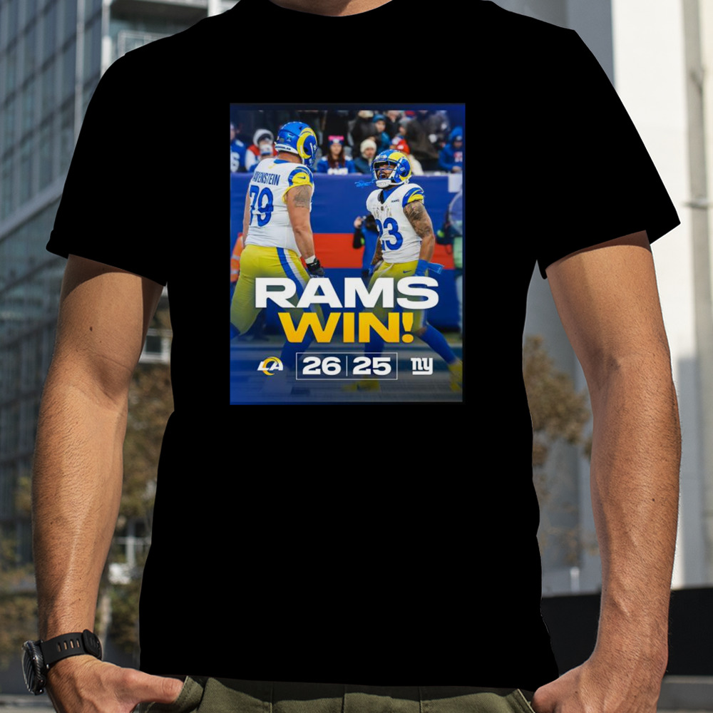 Los Angeles Rams Win 26 25 New York Giants Clinch A 2023 Playoff Final Score Shirt