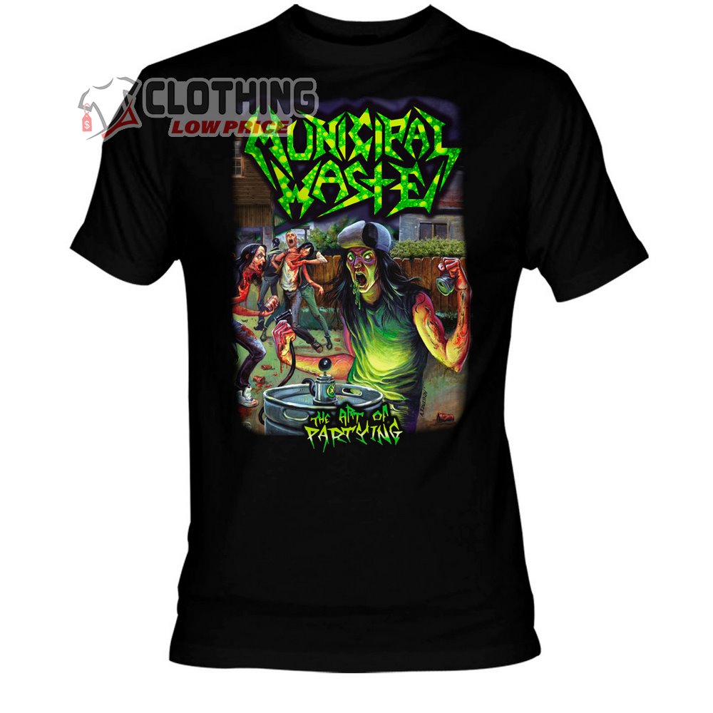 Municipal Waste The Art Of Partying Lyrics T-Shirt, Municipal Waste Top Songs Shirt, Minicipal Waste World Tour Tee Merch