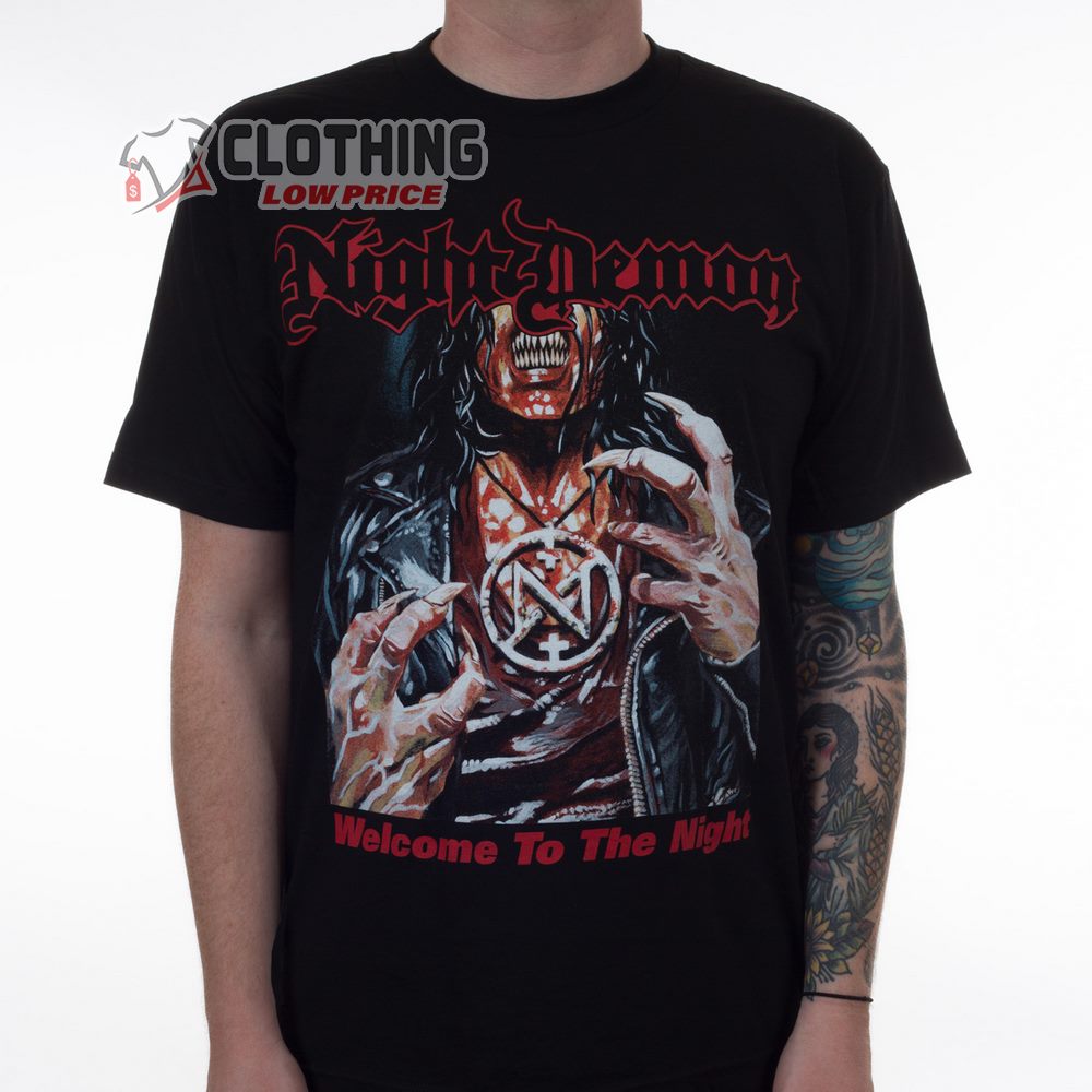 Night Demon Welcome To The Night Song Logo Shirt, Night Demon Top Songs Unisex T-Shirt, Night Demon Music Concert Ticket Merch