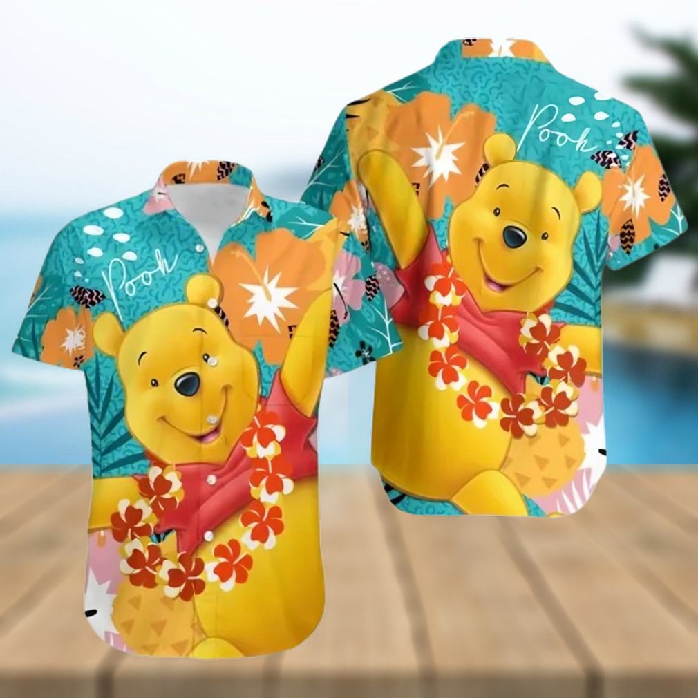 Pooh Hawaii Floral Winnie The Pooh Disney Cruise 2023 Disney Hawaiian Shirt - Limotees