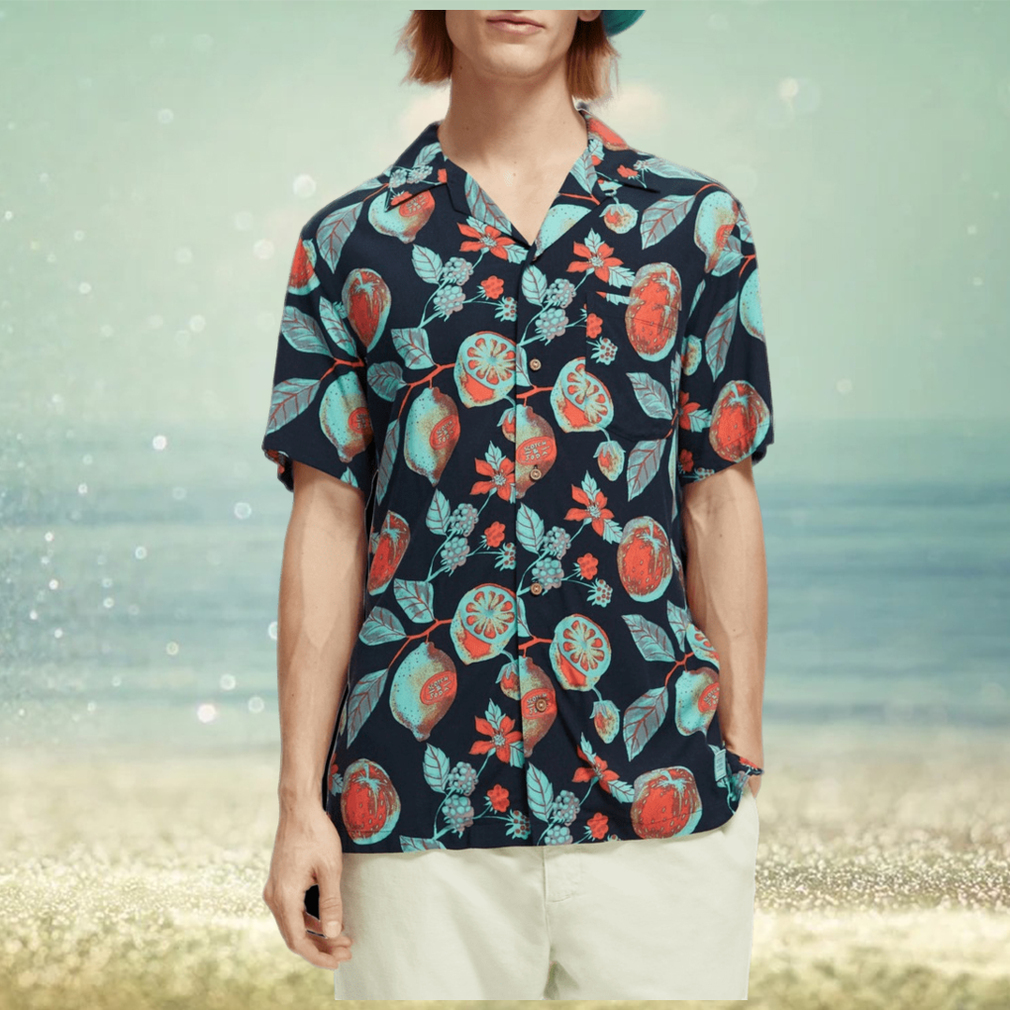 Printed camp hawaiian shirt - Limotees