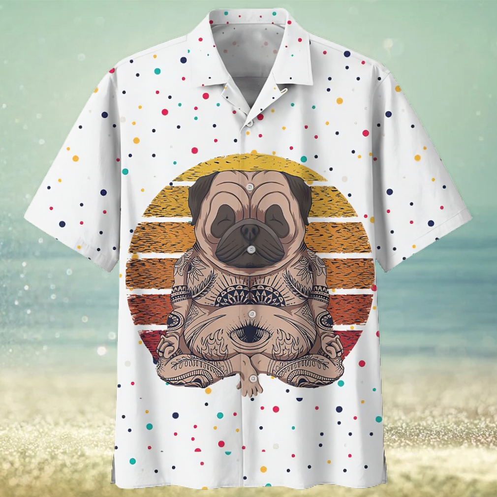 Pug White Nice Design Unisex Hawaiian Shirt - Limotees