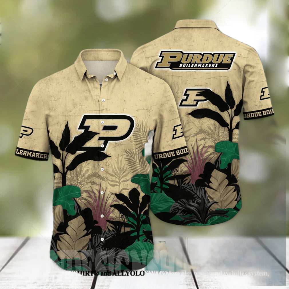 Purdue Boilermakers NCAA Flower All Over Print Hawaiian Shirt - Limotees