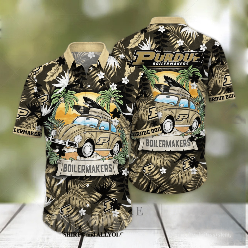 Purdue Boilermakers NCAA Flower Full Print Unisex Hawaiian Shirt - Limotees