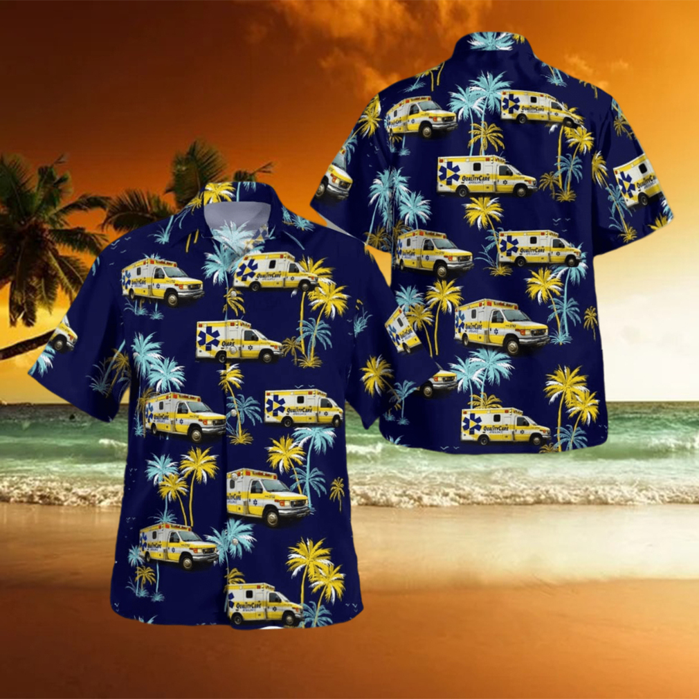 Quality Care Ambulance Marion Indiana 3D Hawaiian Shirt - Limotees