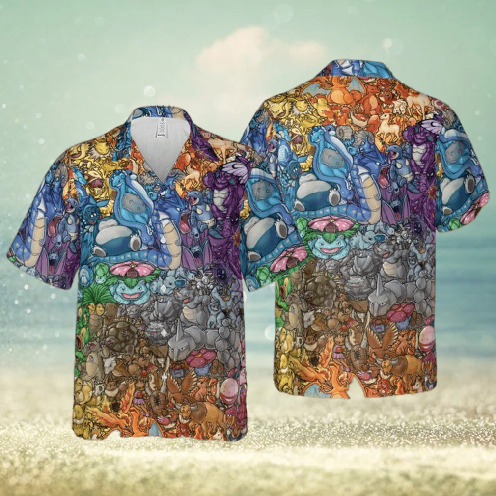 RAINBOW EPIC POKEMON HAWAIIAN SHIRT - Limotees