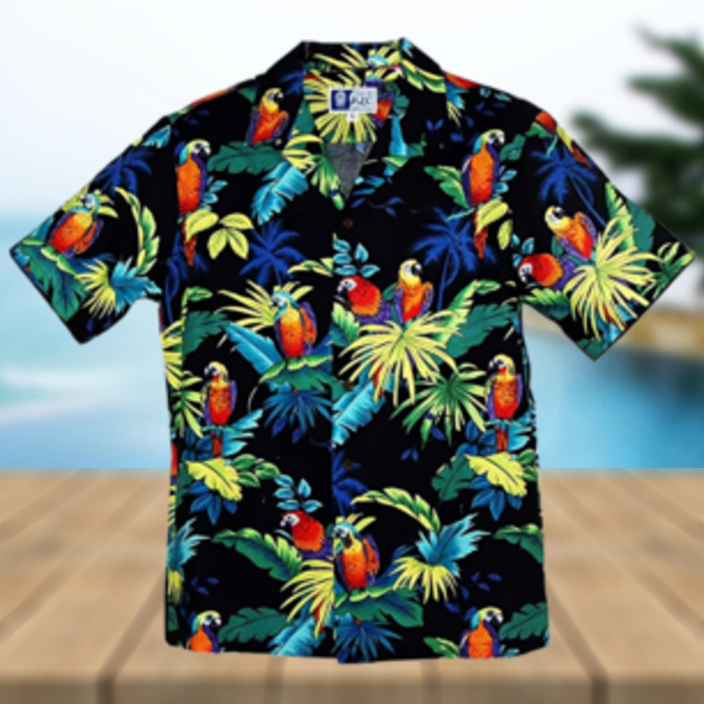 RJC 5X Big Mens Tropical Island Birds Hawaiian Shirt - Limotees