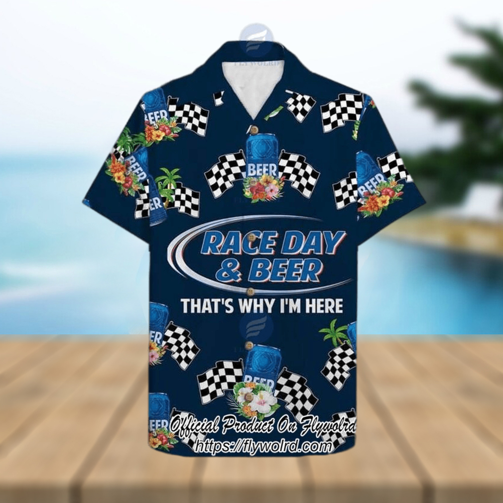 Race Day And Bud Light Beer Hawaiian Shirt - Limotees