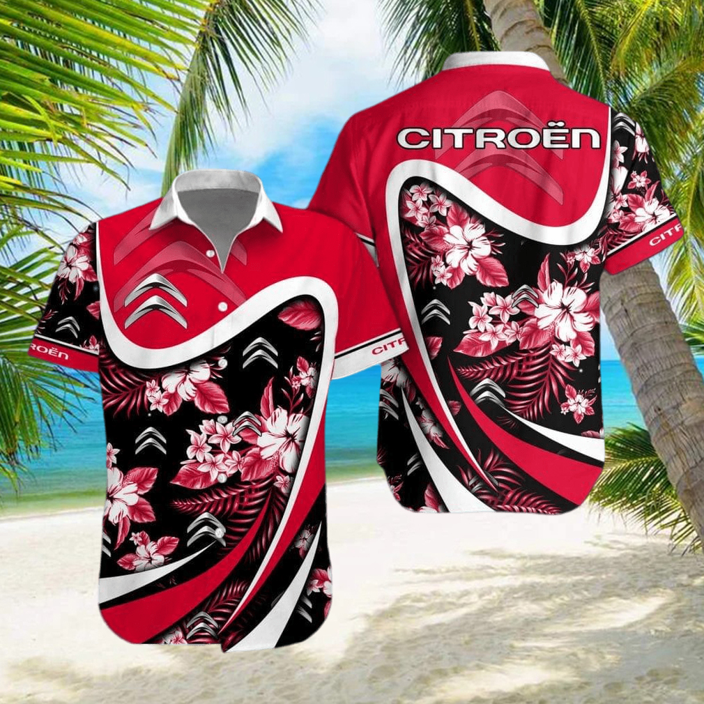 Racing Car Citroưn Logo Combo Hawaiian Shirt And Short Men Women hawaiian shirt - Limotees