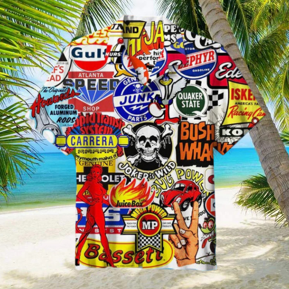 Racing Car Labeling Hawaiian Shirt - Limotees