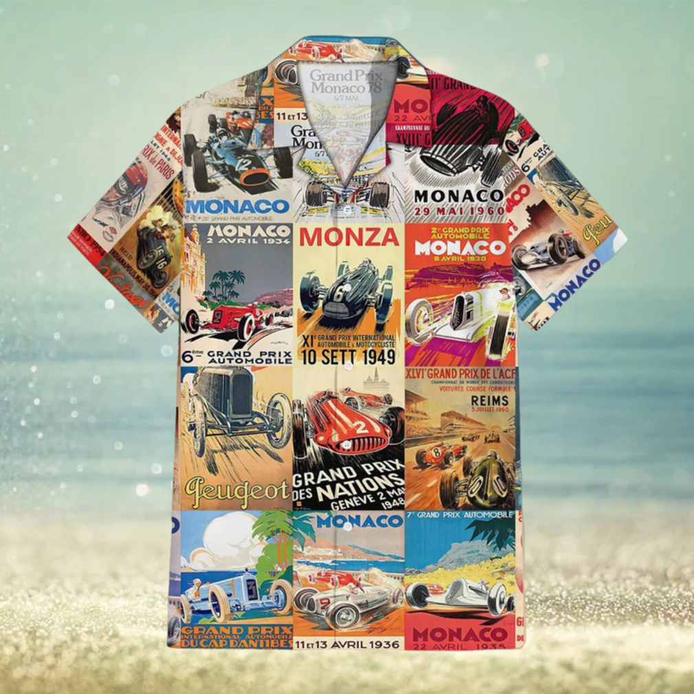 Racing Collage Summer Hawaiian Shirt - Limotees