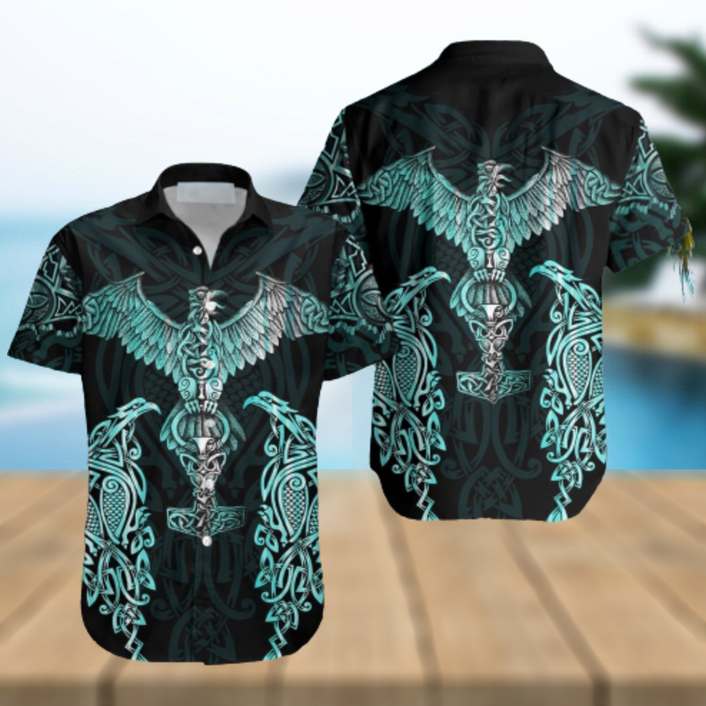 Raven Viking Aloha Hawaiian Shirts Gift For Summer Vacation - Limotees