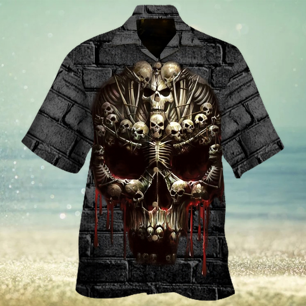 Red Blood Skull Hawaiian Shirt - Limotees