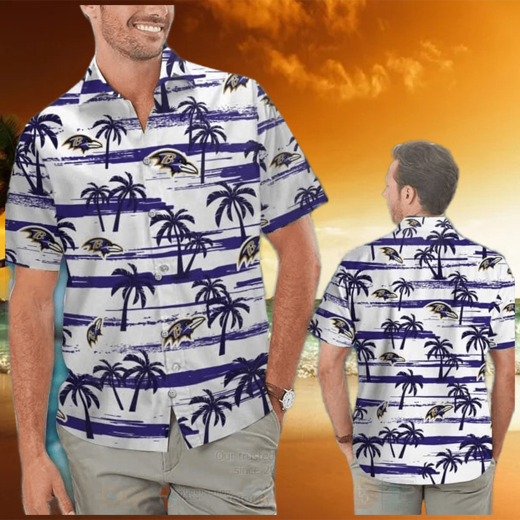 Retro Aloha NFL Baltimore Ravens Hawaiian Shirt Summer Gift For Friend - Limotees