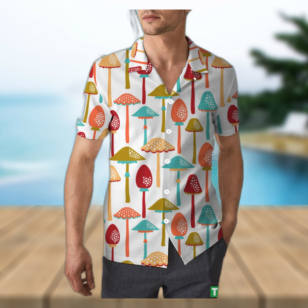 Retro Mushroom Unisex 3D Hawaiian Shirt Summer Gift For Men And Women Holiday - Limotees