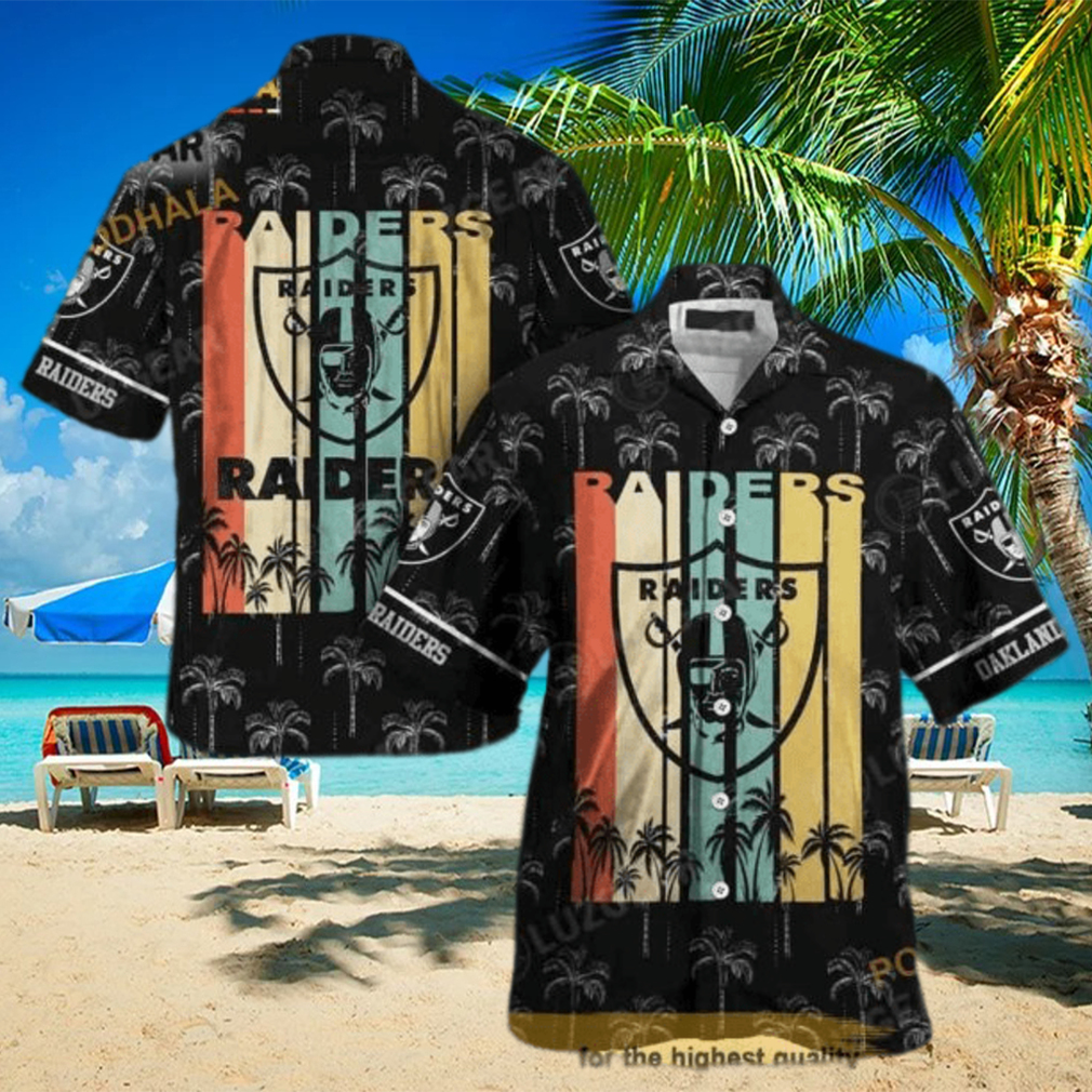 Retro NFL Las Vegas Raiders Funny Hawaiian Shirt Beach Gift For Him - Limotees