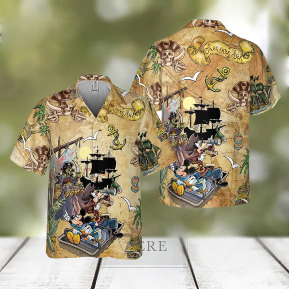 Retro Pirated Of The Caribbean Mickey And Friends Funny Hawaiian Shirt Thoughtful Personalized Gift For The Whole Family - Limotees