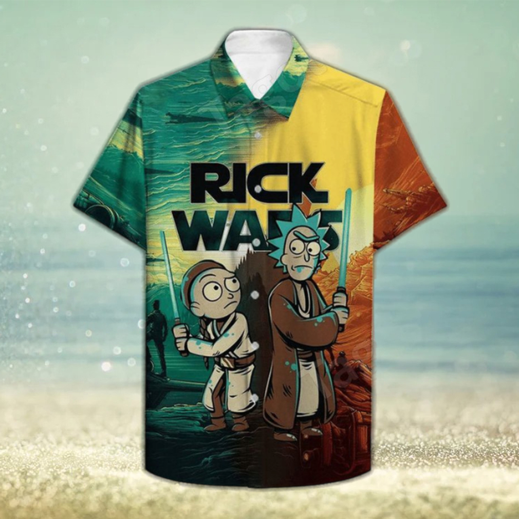 Rick & Morty Star Wars Hawaiian Shirt And Short - Limotees