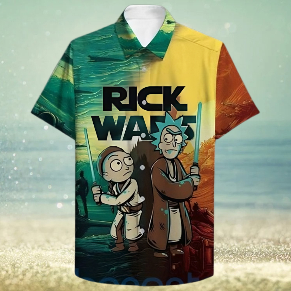 Rick Wars Rick And Morty Star Wars Funny Hawaiian Shirt - Limotees