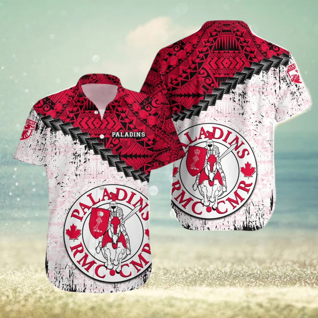 Rmc Paladins Ca Cis Grunge Polynesian Tattoo Pattern Hawaiian Shirt For Fans - Limotees