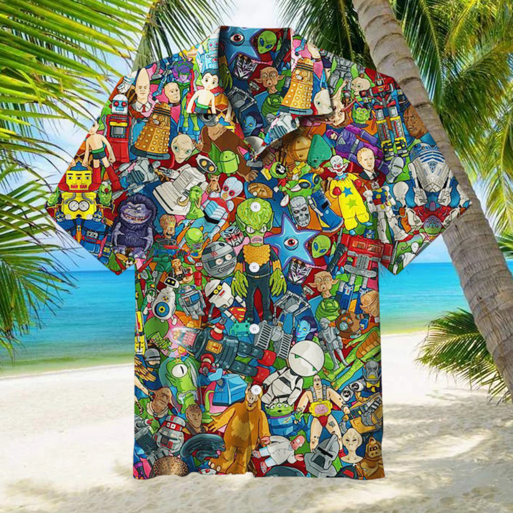 Robots And Aliens Universal Aloha Hawaiian Shirt - Limotees