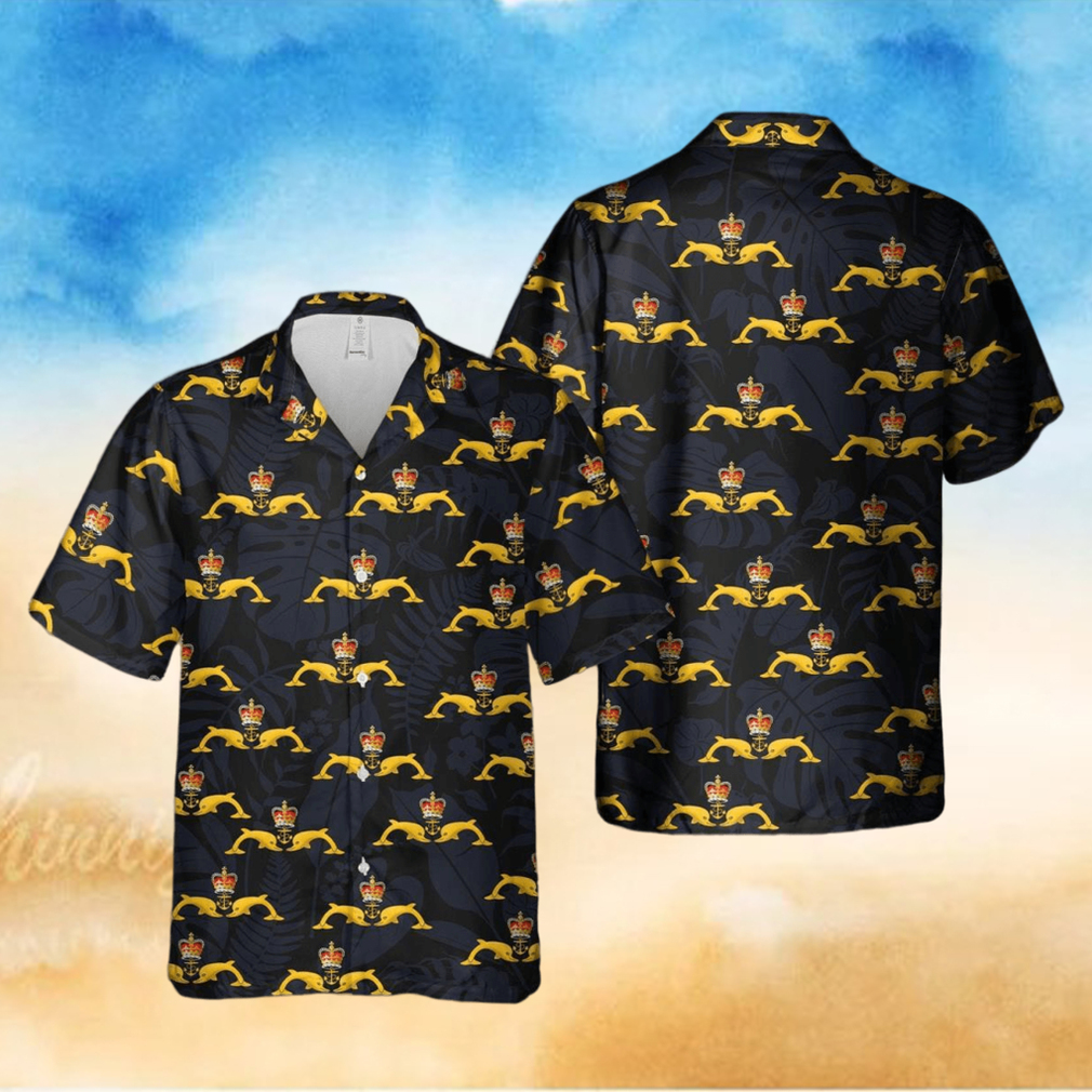 Royal Navy Dolphins Badge Hawaiian Shirt - Limotees