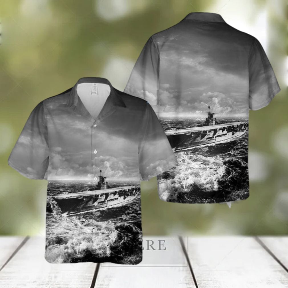 Royal Navy aircraft carrier HMS Ark Royal WWII Hawaiian Shirt - Limotees