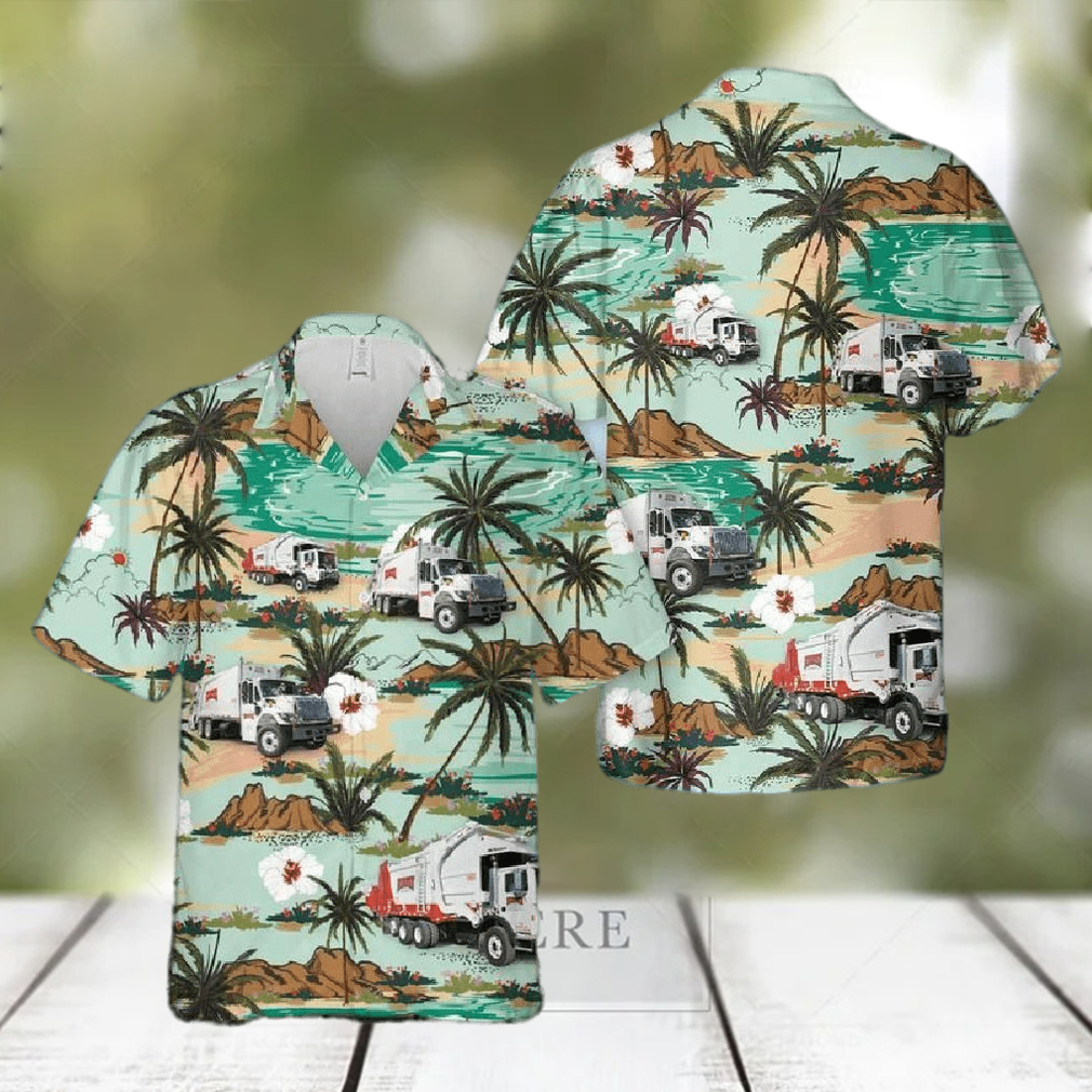 Rumpke Waste Recycling Truck Hawaiian Shirt - Limotees