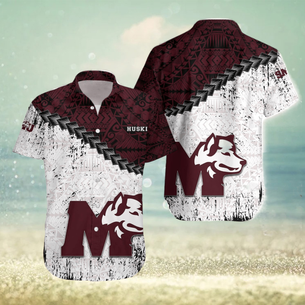 Saint Marys Huskies Ca Cis Grunge Polynesian Tattoo Pattern Hawaiian Shirt For Fans - Limotees