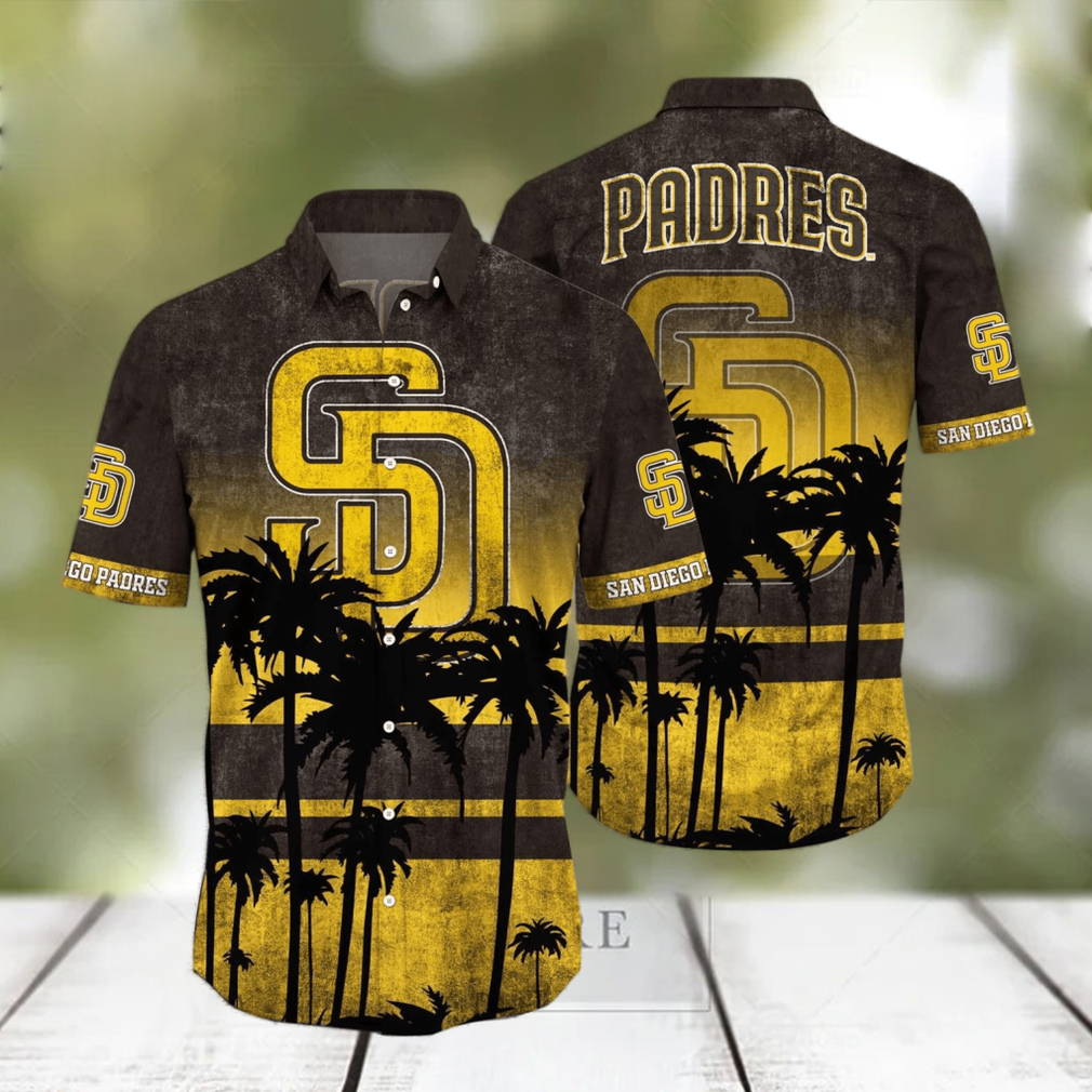 San Diego Padres MLB Logo Coconut Tropical Hawaiian Shirt Beach Gift For Fans - Limotees