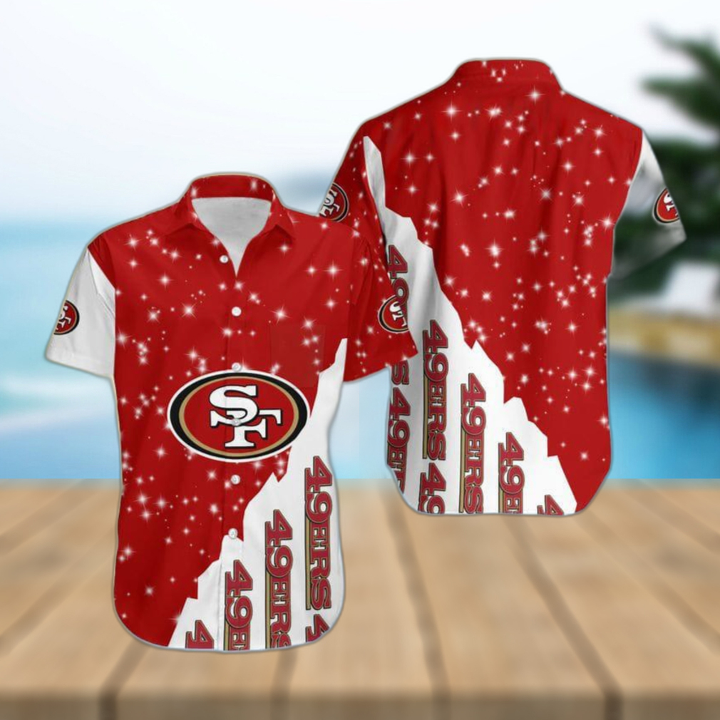 San Francisco 49ers Bling Bling Snowflakes Hawaiian Shirt Men Women Gift For Christmas - Limotees