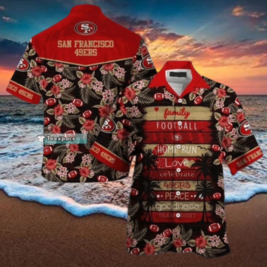 San Francisco 49ers Hawaiian Shirt Family Football Home Run Love 49ers Hawaiian Shirt Aloha Shirt - Limotees