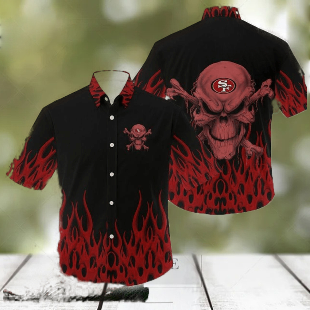 San Francisco 49ers NFL Skull Halloween Gift Fans Hawaiian Shirt For Men And Women - Limotees