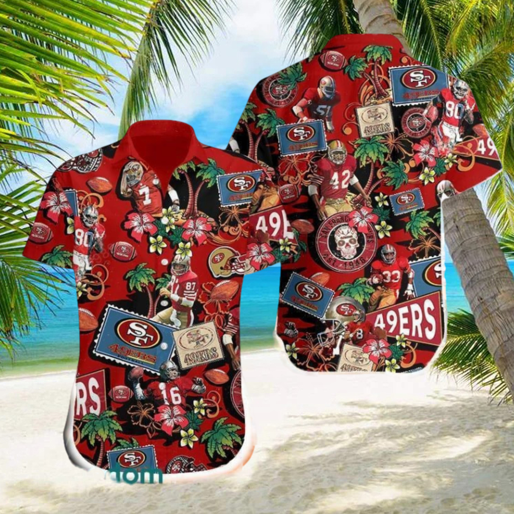 San Francisco 49ers Plus Size Hawaiian Shirt And Short For Men Gift, Short Beach For Family Christmas - Limotees